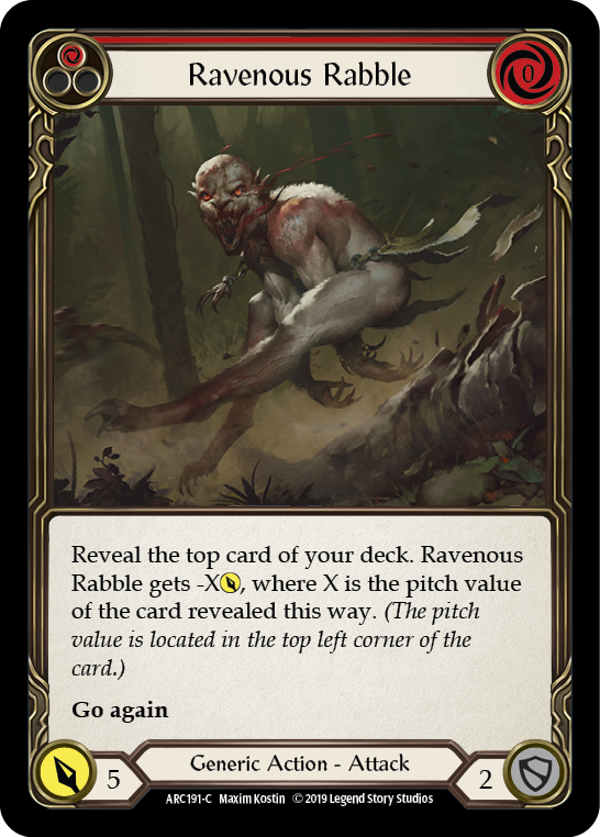 Ravenous Rabble (Red) [ARC191-C] (Arcane Rising)  1st Edition Normal | Cracking-Singles
