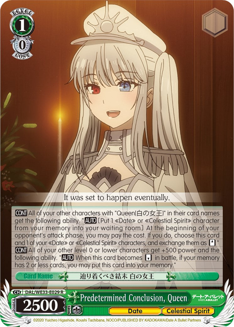 Predetermined Conclusion, Queen (DAL/WE33-E029 R) (Parallel Foil) [Date A Bullet] | Cracking-Singles