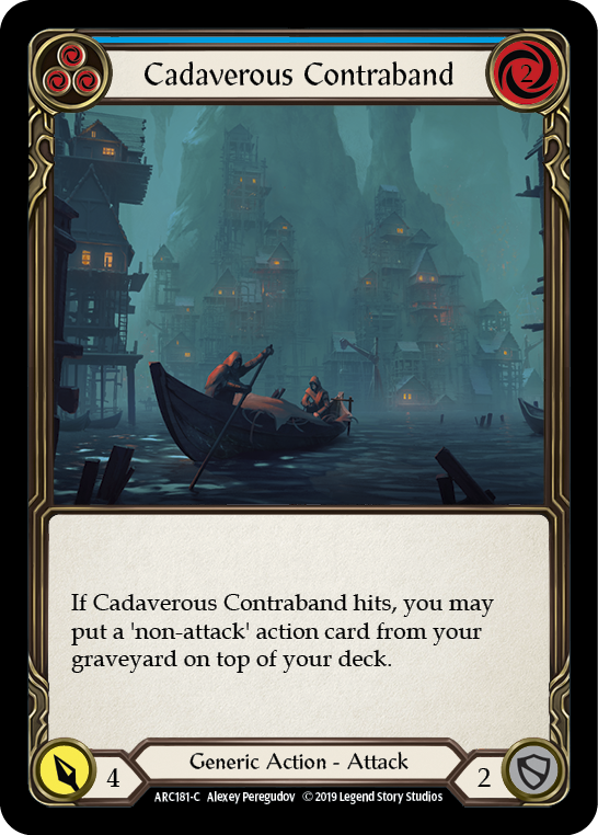 Cadaverous Contraband (Blue) [ARC181-C] (Arcane Rising)  1st Edition Normal | Cracking-Singles