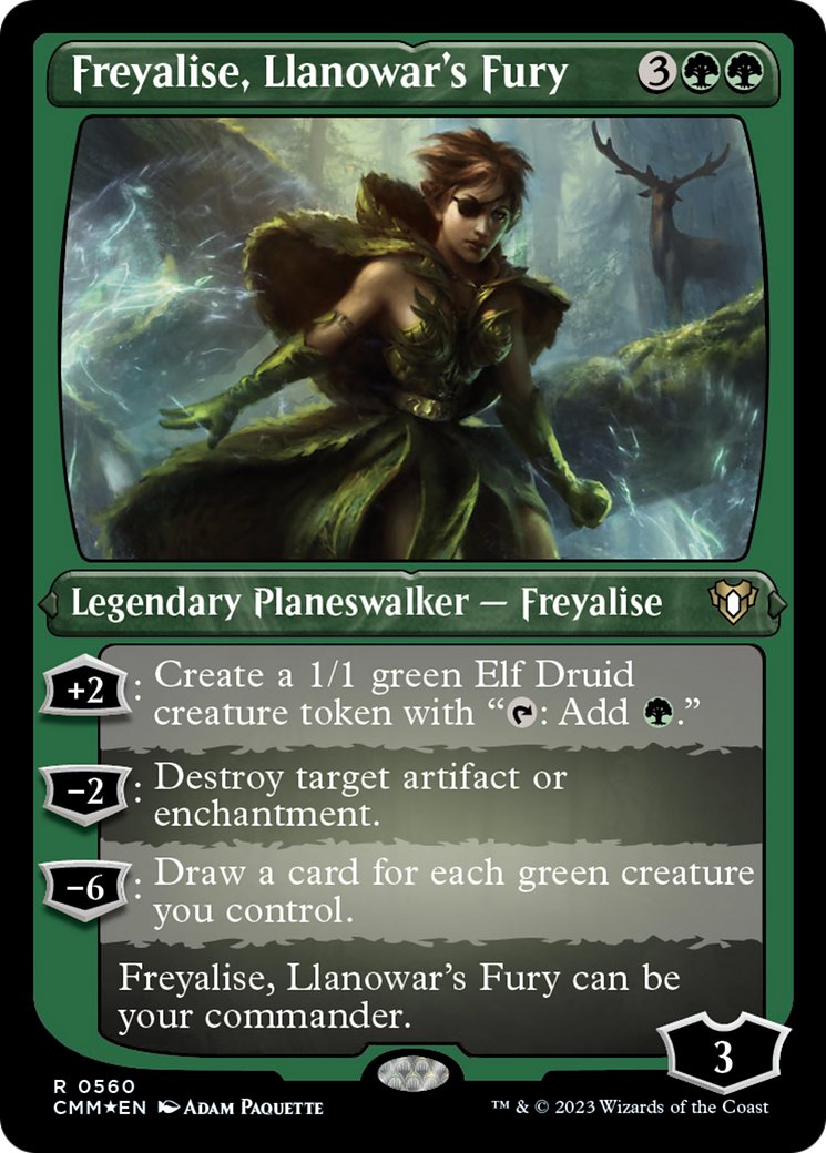 Freyalise, Llanowar's Fury (Foil Etched) [Commander Masters] | Cracking-Singles