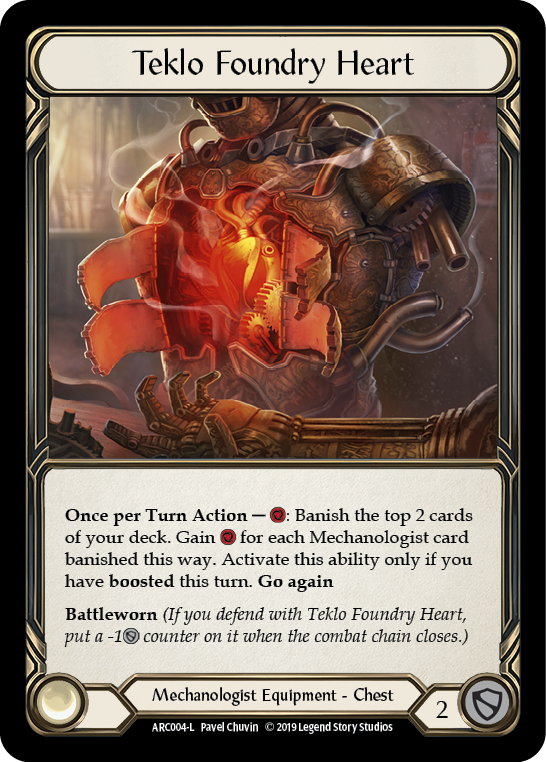 Teklo Foundry Heart [ARC004-L] (Arcane Rising)  1st Edition Cold Foil | Cracking-Singles