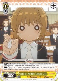 Sakura: Middle School Life (CCS/WX01-014c U) [Cardcaptor Sakura: Clear Card] | Cracking-Singles