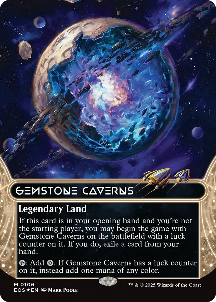 Gemstone Caverns (0106) (Borderless) (Galaxy Foil) [Edge of Eternities: Stellar Sights] | Cracking-Singles