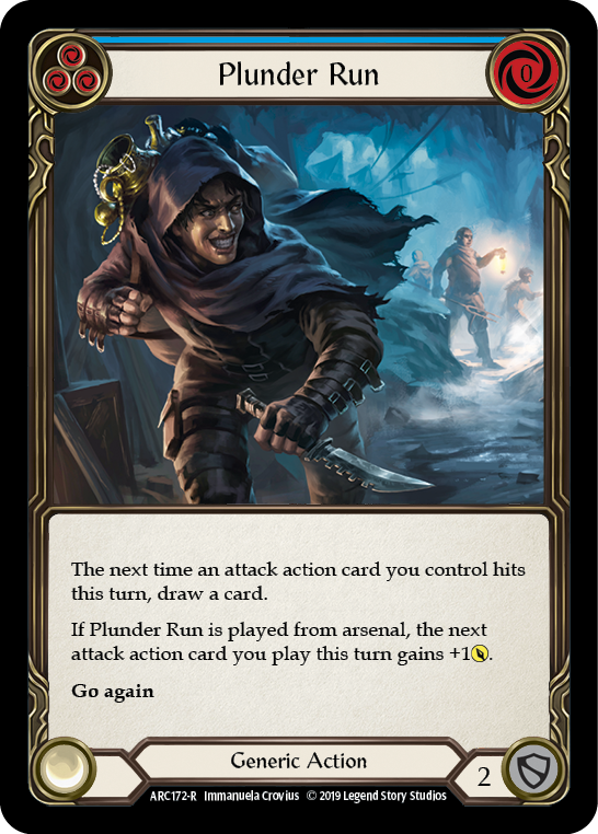 Plunder Run (Blue) [ARC172-R] (Arcane Rising)  1st Edition Rainbow Foil | Cracking-Singles