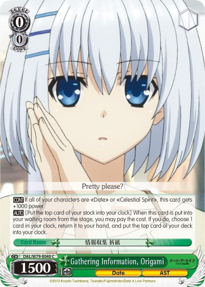 Gathering Information, Origami (DAL/W79-E040 C) [Date A Live] | Cracking-Singles