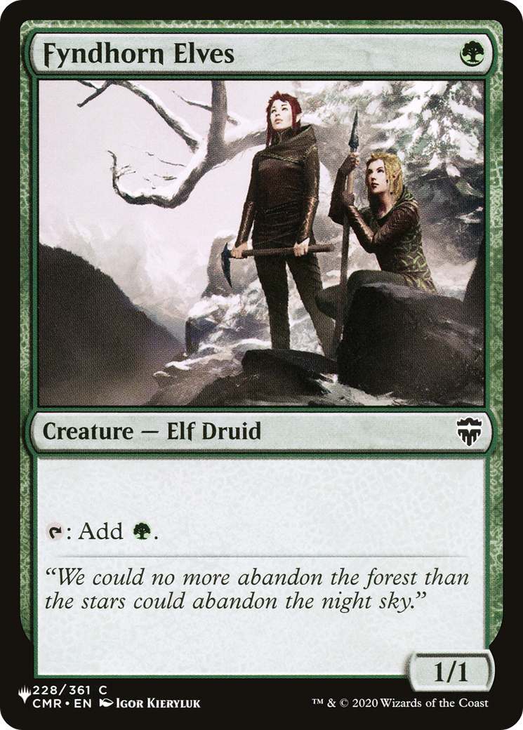 Fyndhorn Elves [The List] | Cracking-Singles
