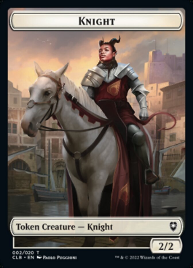 Treasure // Knight Double-Sided Token [Commander Legends: Battle for Baldur's Gate Tokens] | Cracking-Singles