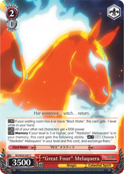 "Great Four" Melaquera (RZ/SE35-E47 C) (Parallel Foil) [Re:ZERO: The Frozen Bond] | Cracking-Singles