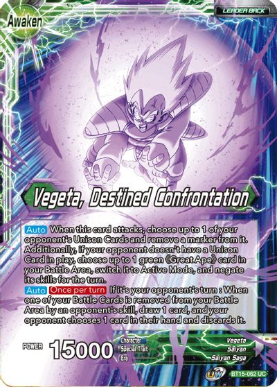 Vegeta // Vegeta, Destined Confrontation (BT15-062) [Saiyan Showdown] | Cracking-Singles