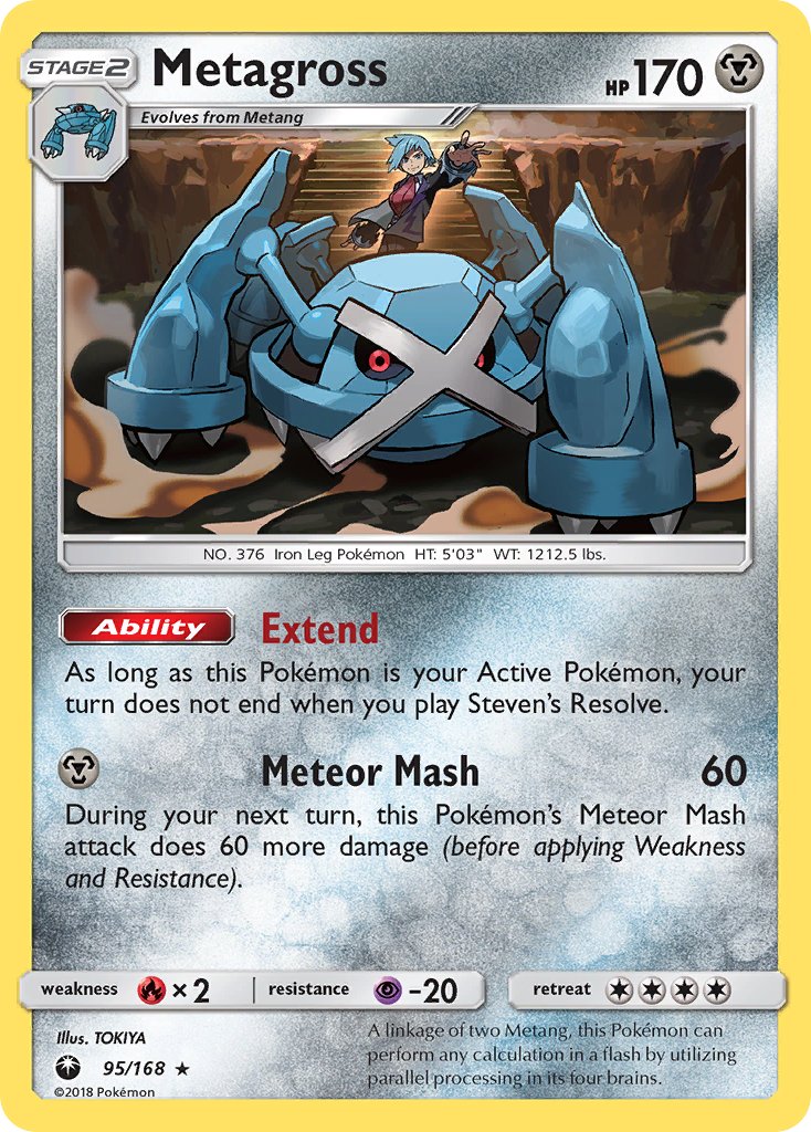 Metagross (95/168) (Prerelease Kit Exclusive) (Theme Deck Exclusive) [Sun & Moon: Celestial Storm] | Cracking-Singles