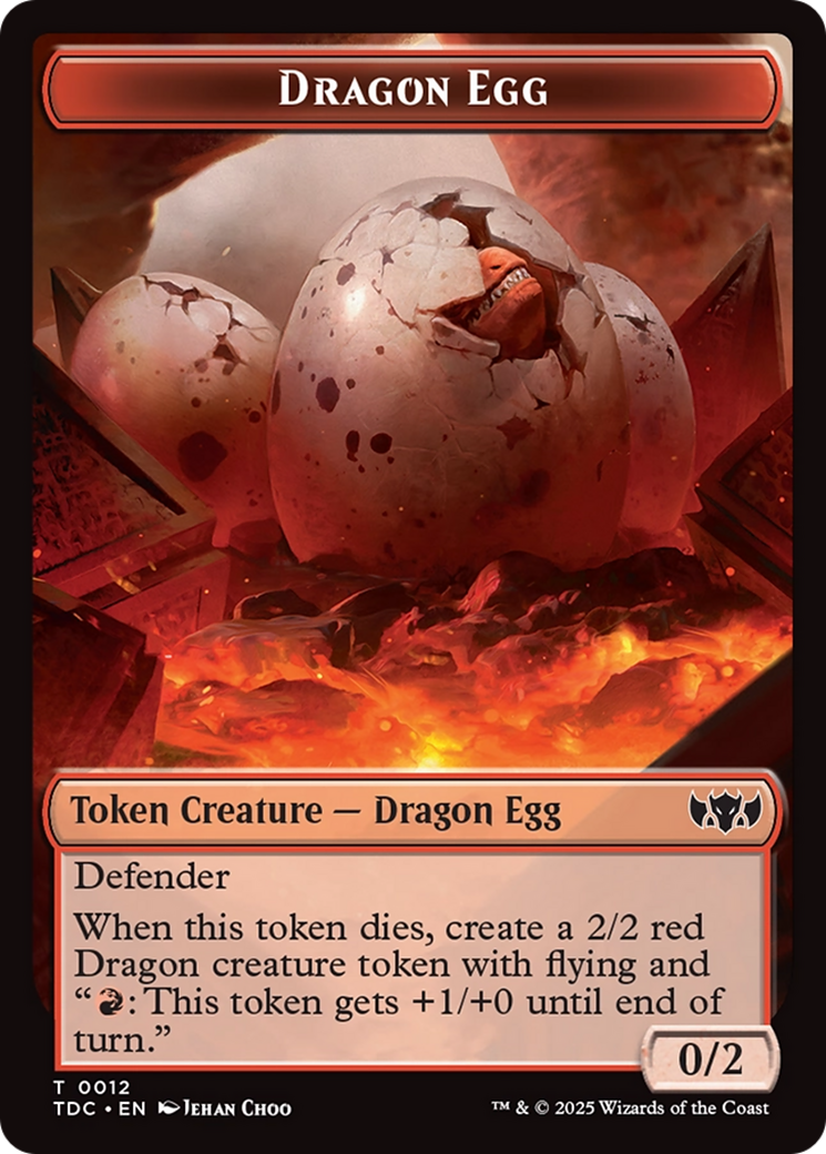 Dragon Egg // Dragon (0013) Double-Sided Token [Tarkir: Dragonstorm Commander Tokens] | Cracking-Singles