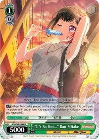 "It's So Hot..." Ran Mitake (BD/W63-E035 U) [BanG Dream! Girls Band Party! Vol.2] | Cracking-Singles