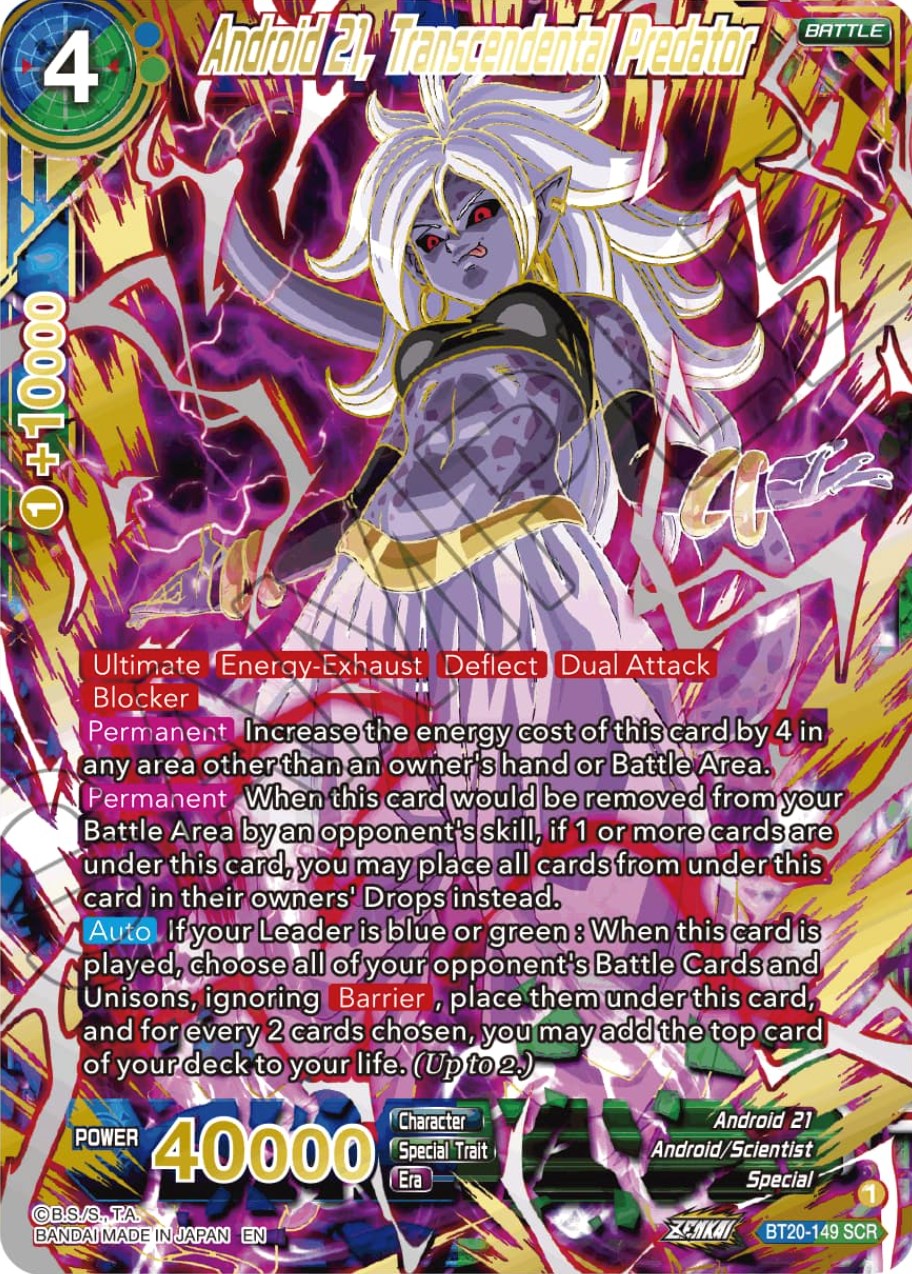 Android 21, Transcendental Predator (SPR) (BT20-149) [Power Absorbed] | Cracking-Singles
