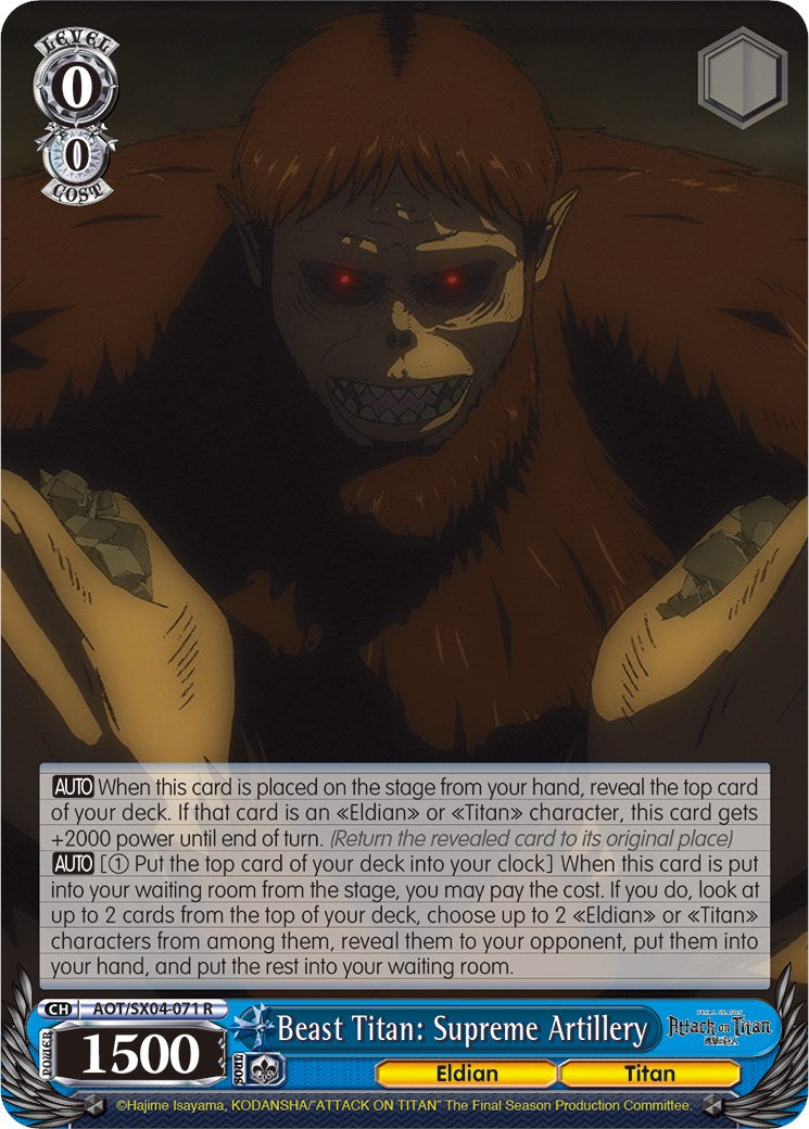 Beast Titan: Supreme Artillery [Attack On Titan: Final Season] | Cracking-Singles