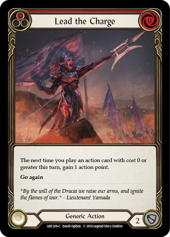 Lead the Charge (Red) [ARC209-C] (Arcane Rising)  1st Edition Rainbow Foil | Cracking-Singles
