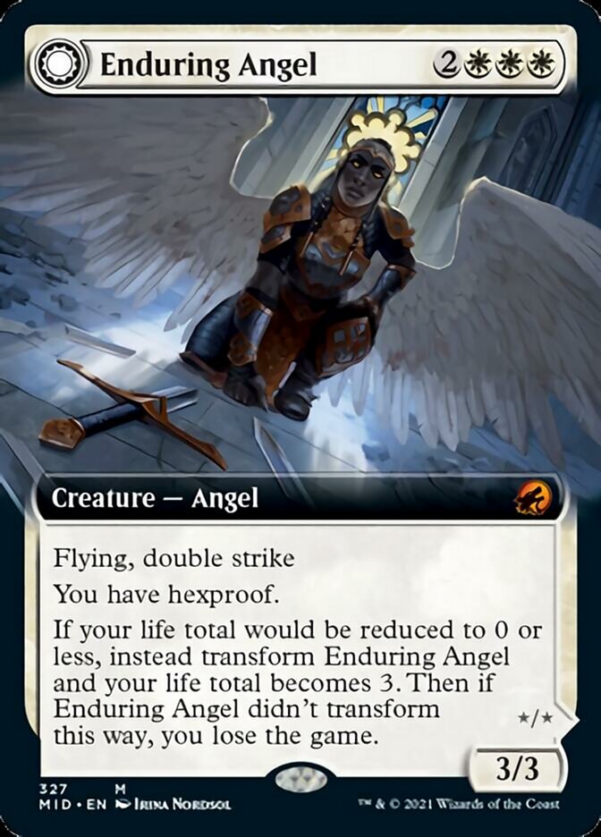 Enduring Angel // Angelic Enforcer (Extended Art) [Innistrad: Midnight Hunt] | Cracking-Singles