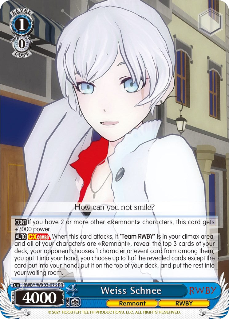 Weiss Schnee (RWBY/WX03-076 RR) [RWBY] | Cracking-Singles
