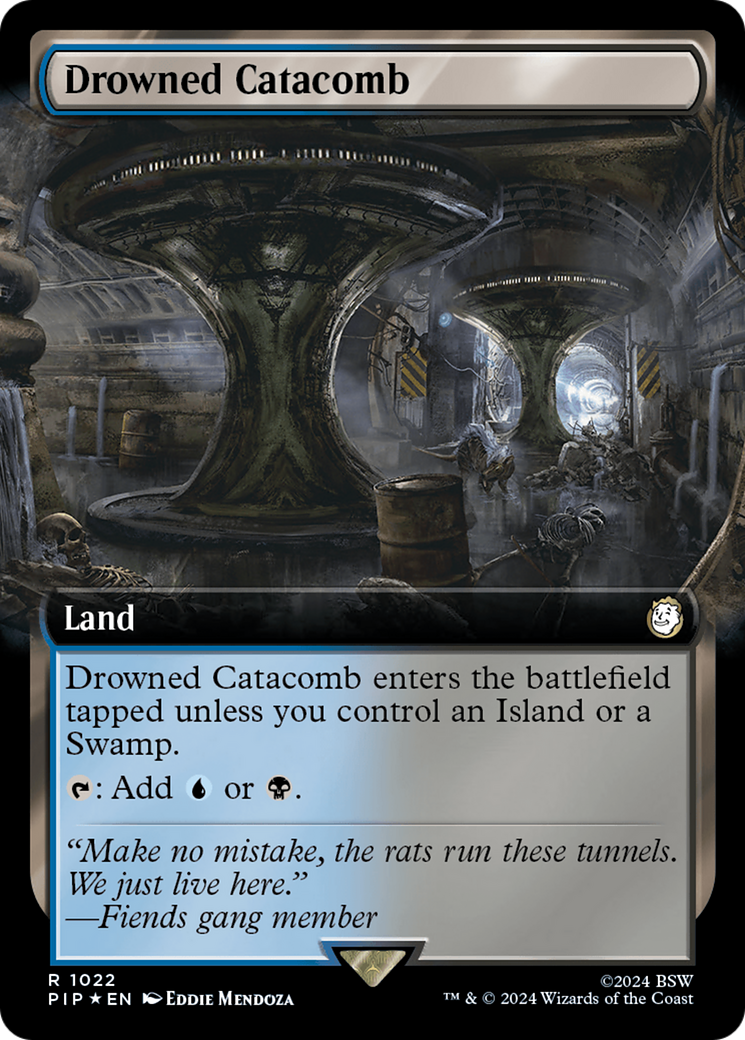 Drowned Catacomb (Extended Art) (Surge Foil) [Fallout] | Cracking-Singles