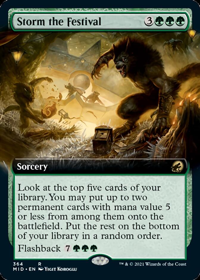 Storm the Festival (Extended Art) [Innistrad: Midnight Hunt] | Cracking-Singles