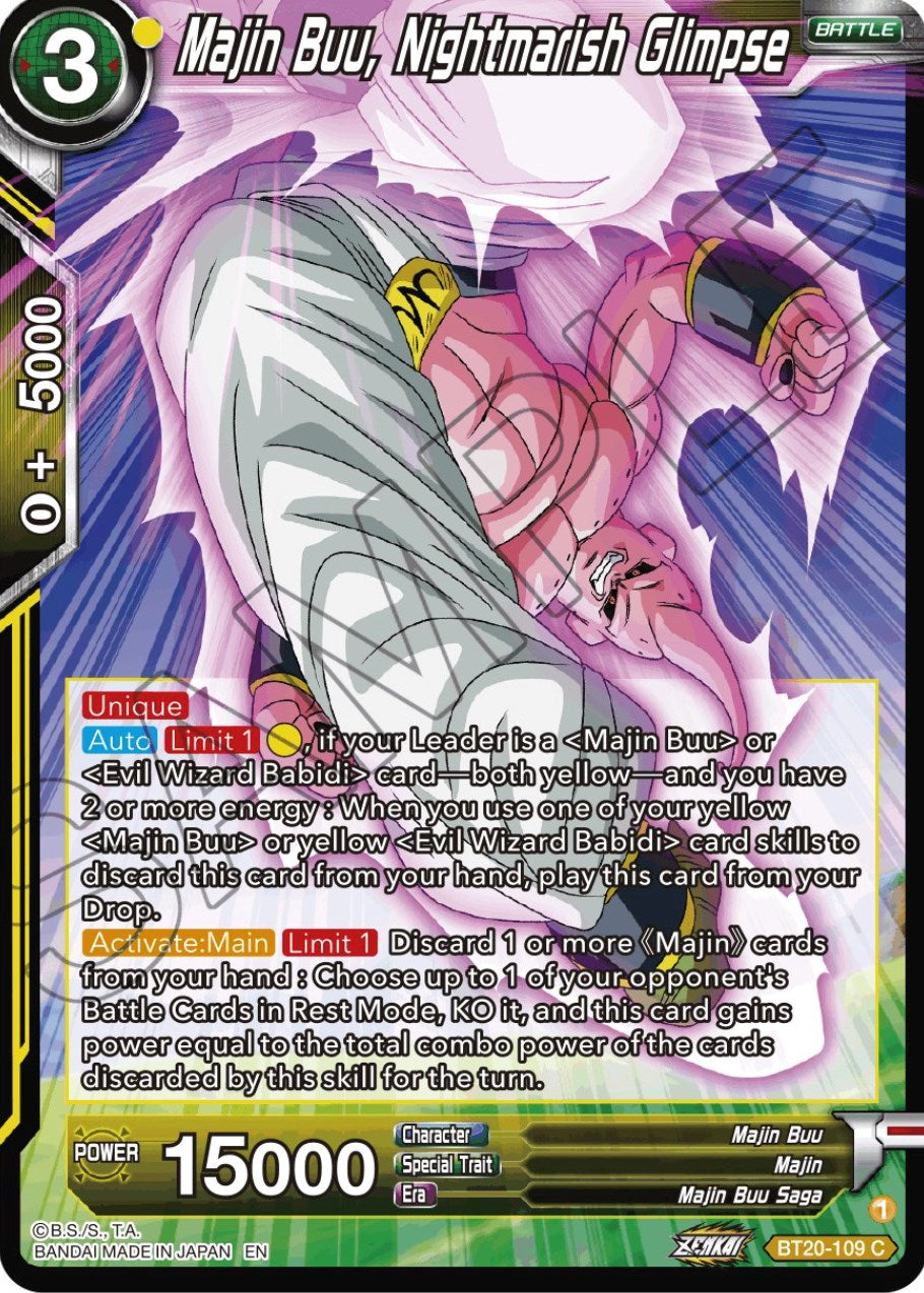 Majin Buu, Nightmarish Glimpse (BT20-109) [Power Absorbed] | Cracking-Singles