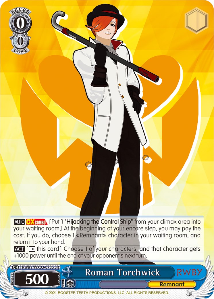 Roman Torchwick (RWBY/WX03-078S SR) [RWBY] | Cracking-Singles