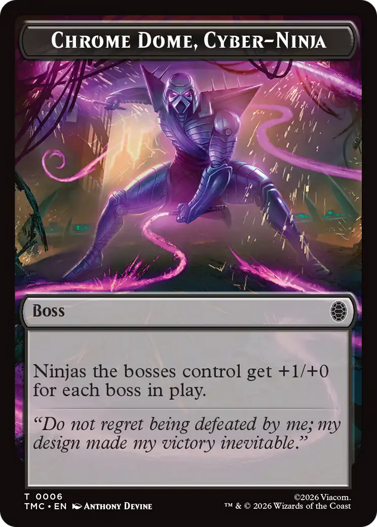 Chrome Dome, Cyber-Ninja [Teenage Mutant Ninja Turtles Commander Tokens] | Cracking-Singles