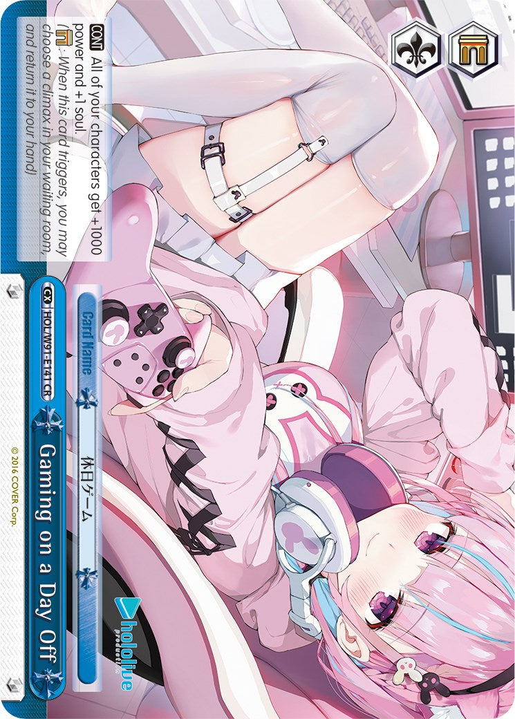 Gaming on a Day Off (HOL/W91-E141 CR) [hololive production] | Cracking-Singles