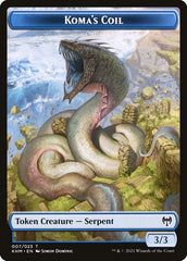 Human Warrior // Koma's Coil Double-Sided Token [Kaldheim Tokens] | Cracking-Singles
