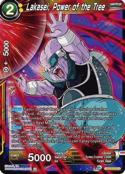 Lakasei, Power of the Tree (BT15-113) [Saiyan Showdown] | Cracking-Singles