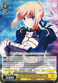 Holy Grail War Entry, Saber (FS/S34-TE16 TD) [Fate/Stay Night [Unlimited Blade Works]] | Cracking-Singles