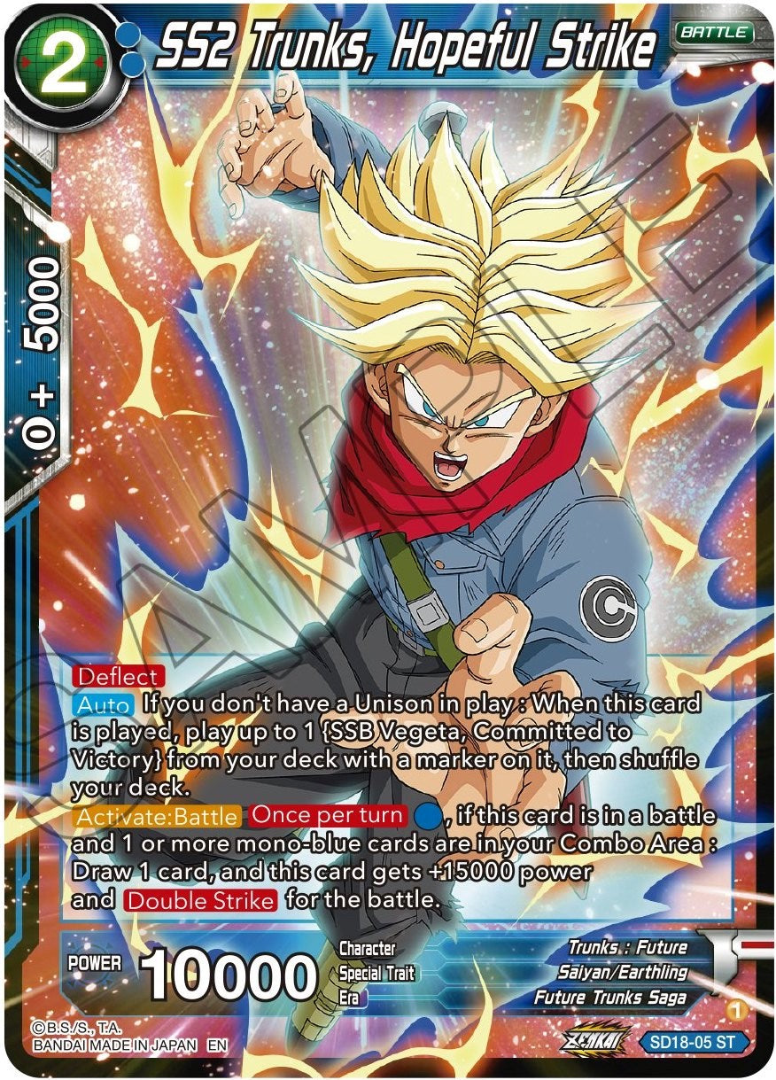 SS2 Trunks, Hopeful Strike (SD18-05) [Dawn of the Z-Legends] | Cracking-Singles