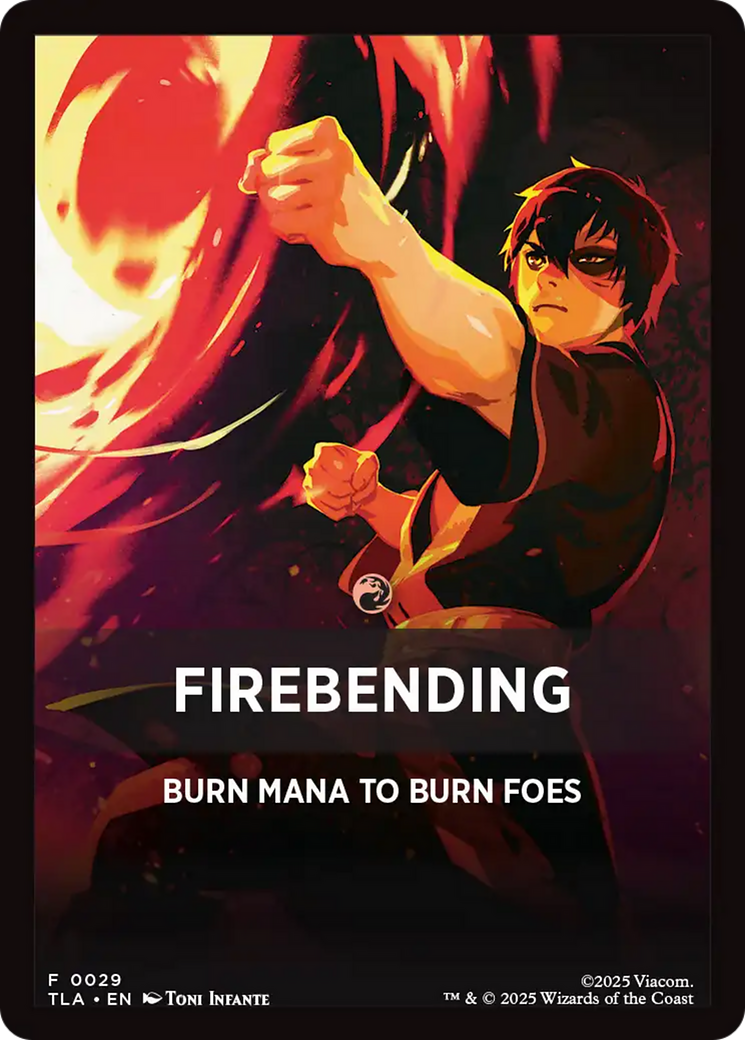 Firebending Theme Card (0029) [Avatar: The Last Airbender Tokens] | Cracking-Singles