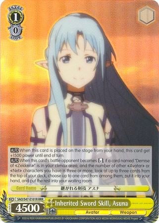 Inherited Sword Skill, Asuna (SAO/S47-E101R RRR) [Sword Art Online Re: Edit] | Cracking-Singles
