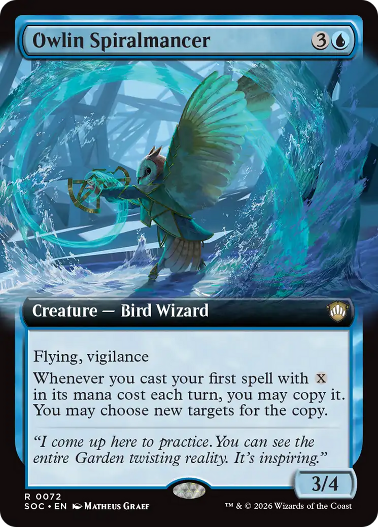 Owlin Spiralmancer (Extended Art) [Secrets of Strixhaven Commander] | Cracking-Singles
