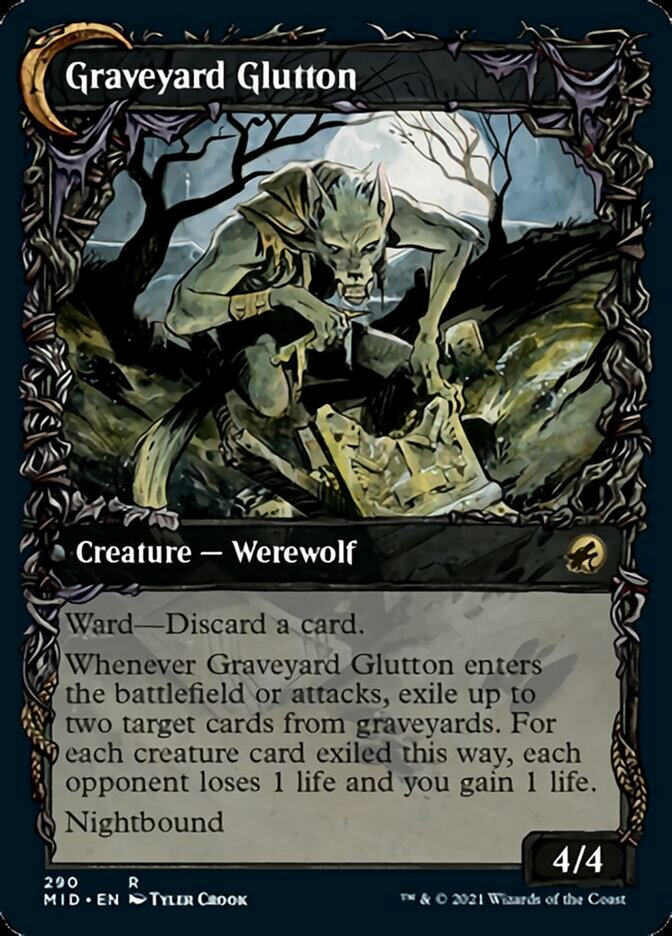 Graveyard Trespasser // Graveyard Glutton (Showcase Equinox) [Innistrad: Midnight Hunt] | Cracking-Singles