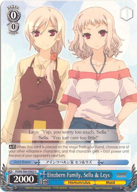 Einzbern Family, Sella & Leys (PI/EN-S04-E063 C) [Fate/kaleid liner PRISMA ILLYA DX] | Cracking-Singles