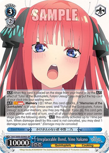 Irreplaceable Bond, Nino Nakano (5HY/W90-E096S SR) [The Quintessential Quintuplets 2] | Cracking-Singles