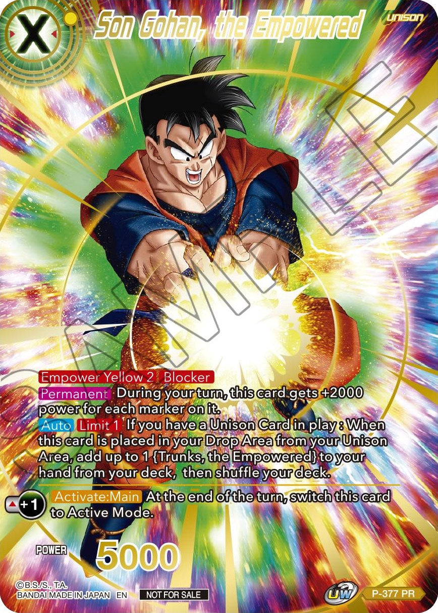 Son Gohan, the Empowered (Gold Stamped) (P-377) [Promotion Cards] | Cracking-Singles