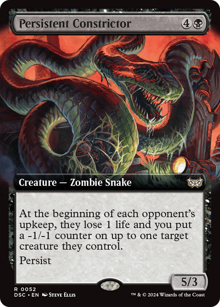 Persistent Constrictor (Extended Art) [Duskmourn: House of Horror Commander] | Cracking-Singles