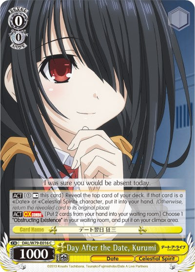 Day After the Date, Kurumi (DAL/W79-E016 C) [Date A Live] | Cracking-Singles