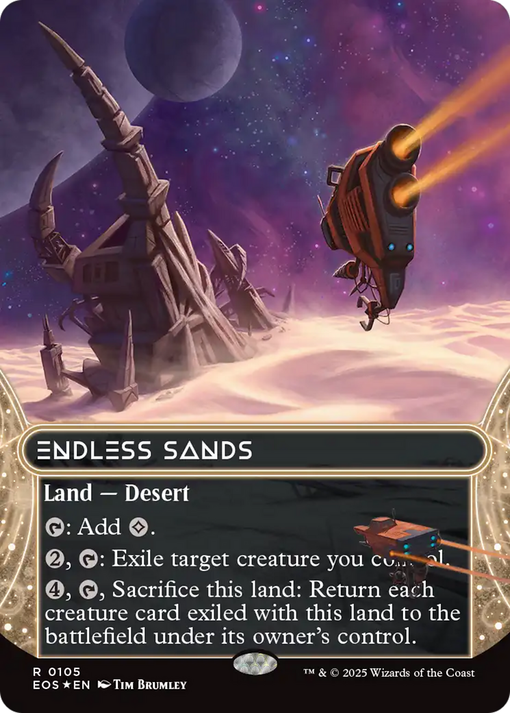 Endless Sands (0105) (Borderless) (Galaxy Foil) [Edge of Eternities: Stellar Sights] | Cracking-Singles