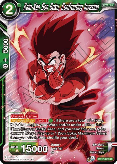 Kaio-Ken Son Goku, Confronting Invasion (BT15-068) [Saiyan Showdown] | Cracking-Singles