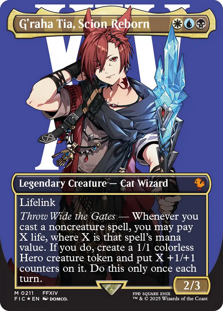 G'raha Tia, Scion Reborn (Borderless) (Surge Foil) [FINAL FANTASY Commander] | Cracking-Singles