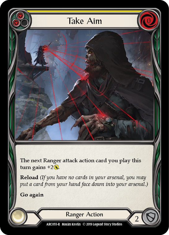 Take Aim (Yellow) [ARC055-R] (Arcane Rising)  1st Edition Rainbow Foil | Cracking-Singles