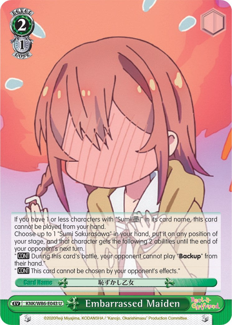 Embarrassed Maiden (KNK/W86-E043 U) [Rent-A-Girlfriend] | Cracking-Singles