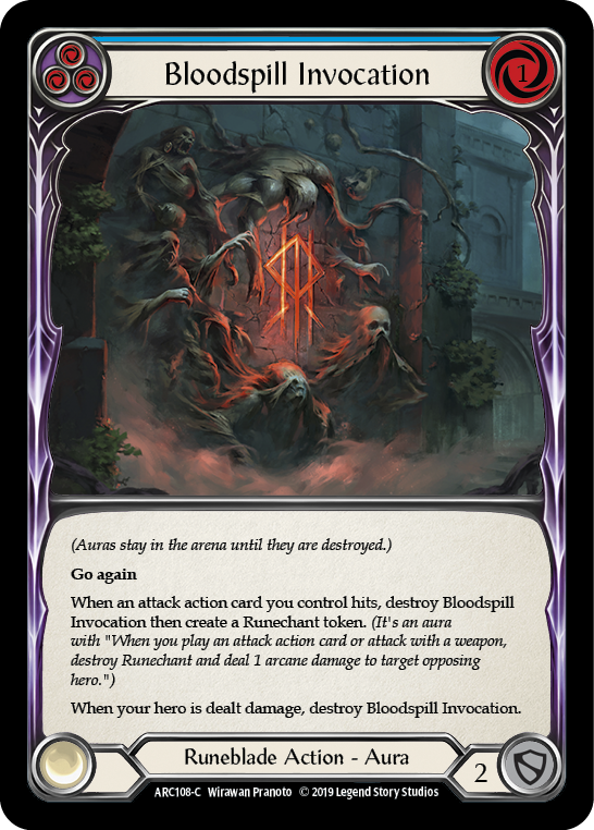 Bloodspill Invocation (Blue) [ARC108-C] (Arcane Rising)  1st Edition Normal | Cracking-Singles