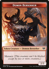 Human Warrior // Demon Berserker Double-Sided Token [Kaldheim Tokens] | Cracking-Singles
