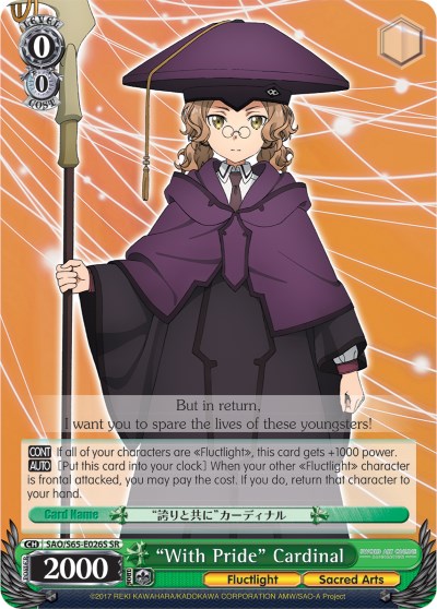 "With Pride" Cardinal (SAO/S65-E026S SR) [Sword Art Online -Alicization-] | Cracking-Singles