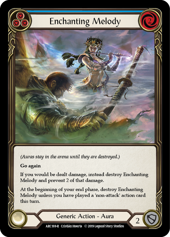 Enchanting Melody (Blue) [ARC169-R] (Arcane Rising)  1st Edition Rainbow Foil | Cracking-Singles