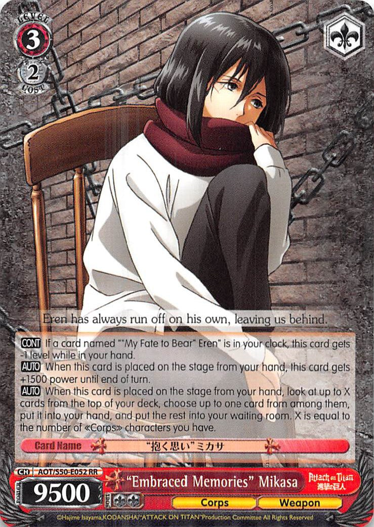 "Embraced Memories" Mikasa (AOT/S50-E052 RR) [Attack on Titan Vol. 2] | Cracking-Singles